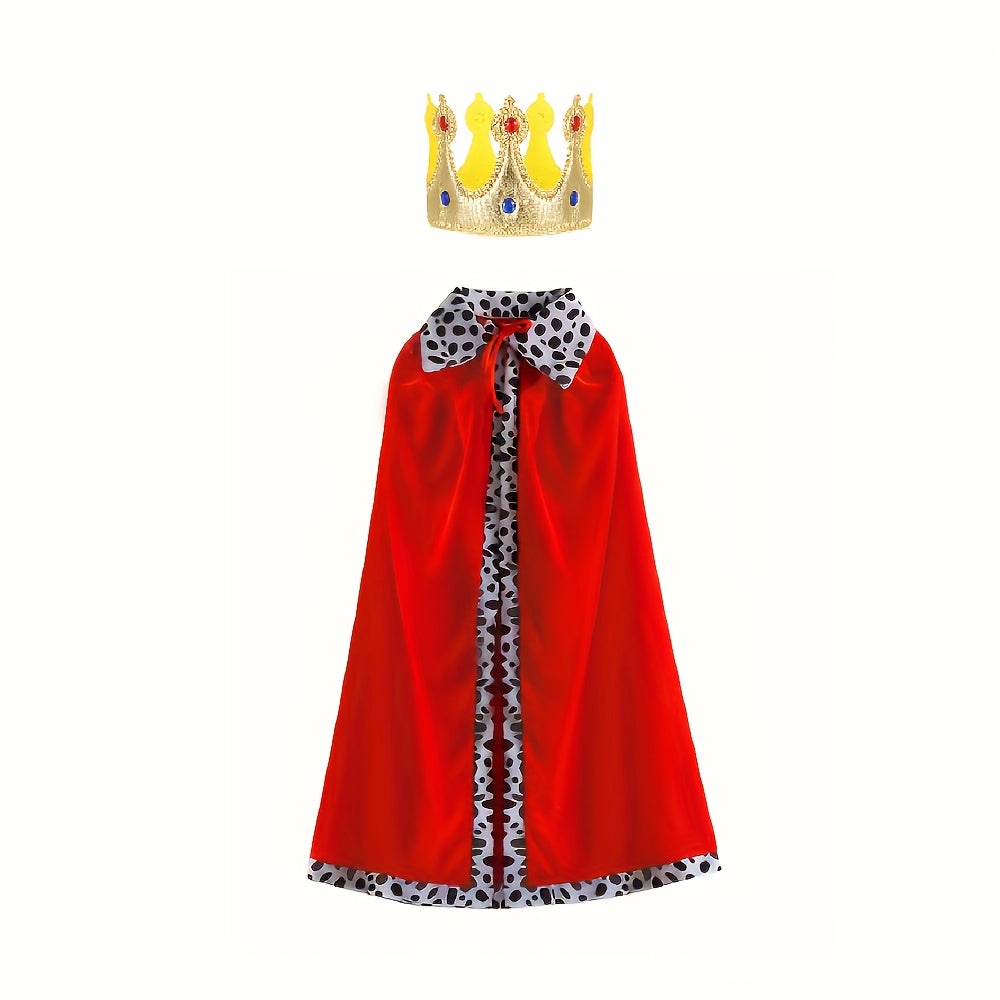 Costume Royal avec Cape et Couronne pour Chiens Moyens