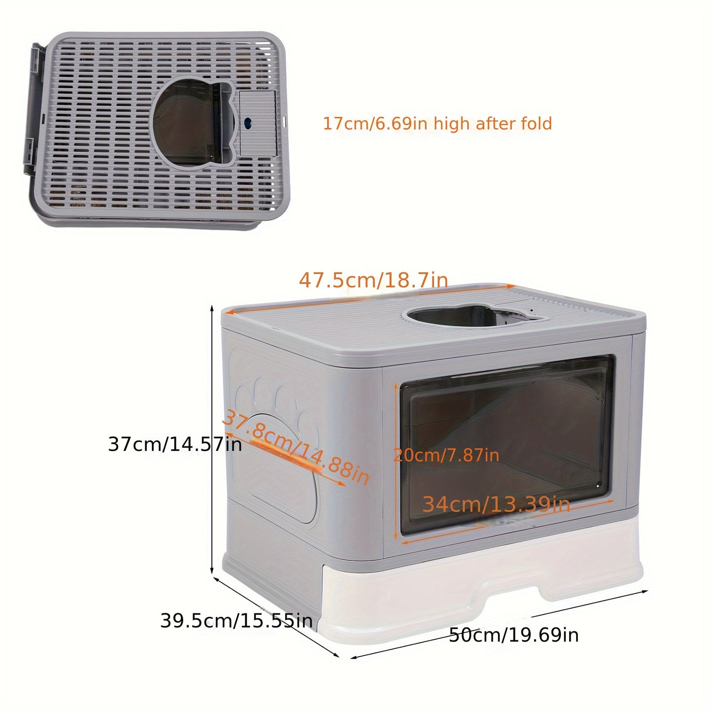 Bac à Litière Fermé avec Tiroir