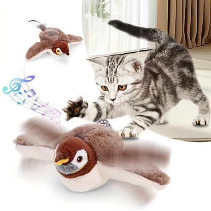 Oiseau Interactif Électrique Rechargeable pour Chat