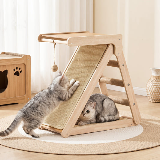 Griffoir pour chat avec plateforme d'escalade en panneaux de fibres de densité moyenne