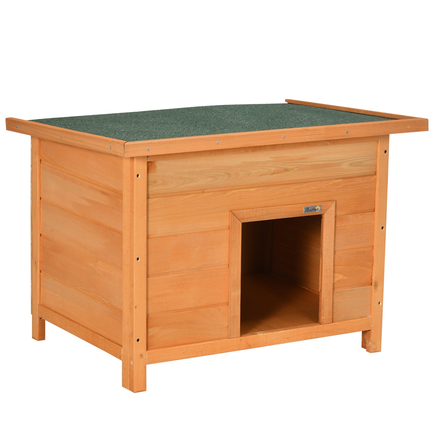 Niche en Bois Élevée PawHut avec Toit Bitumé Incliné