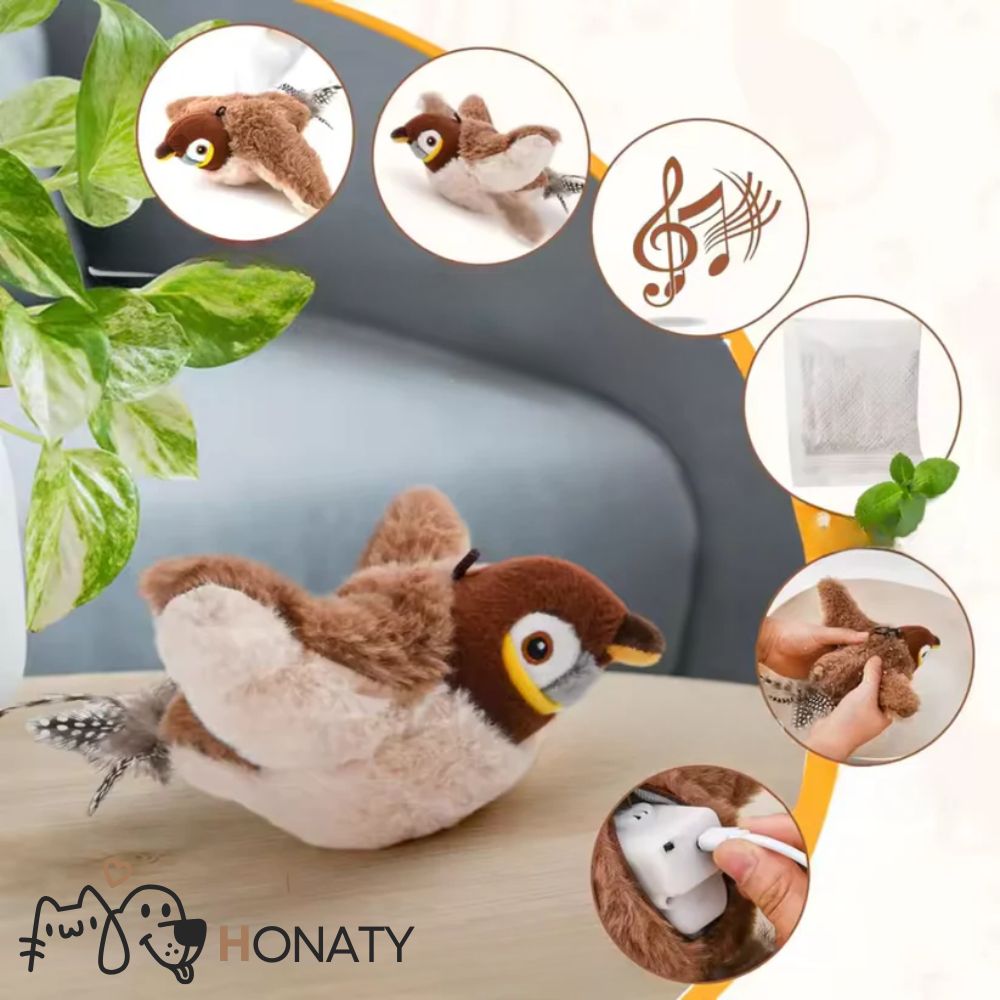 Jouet interactif Flappy Bird 2.0 pour chat – Ailes battantes & sons réalistes