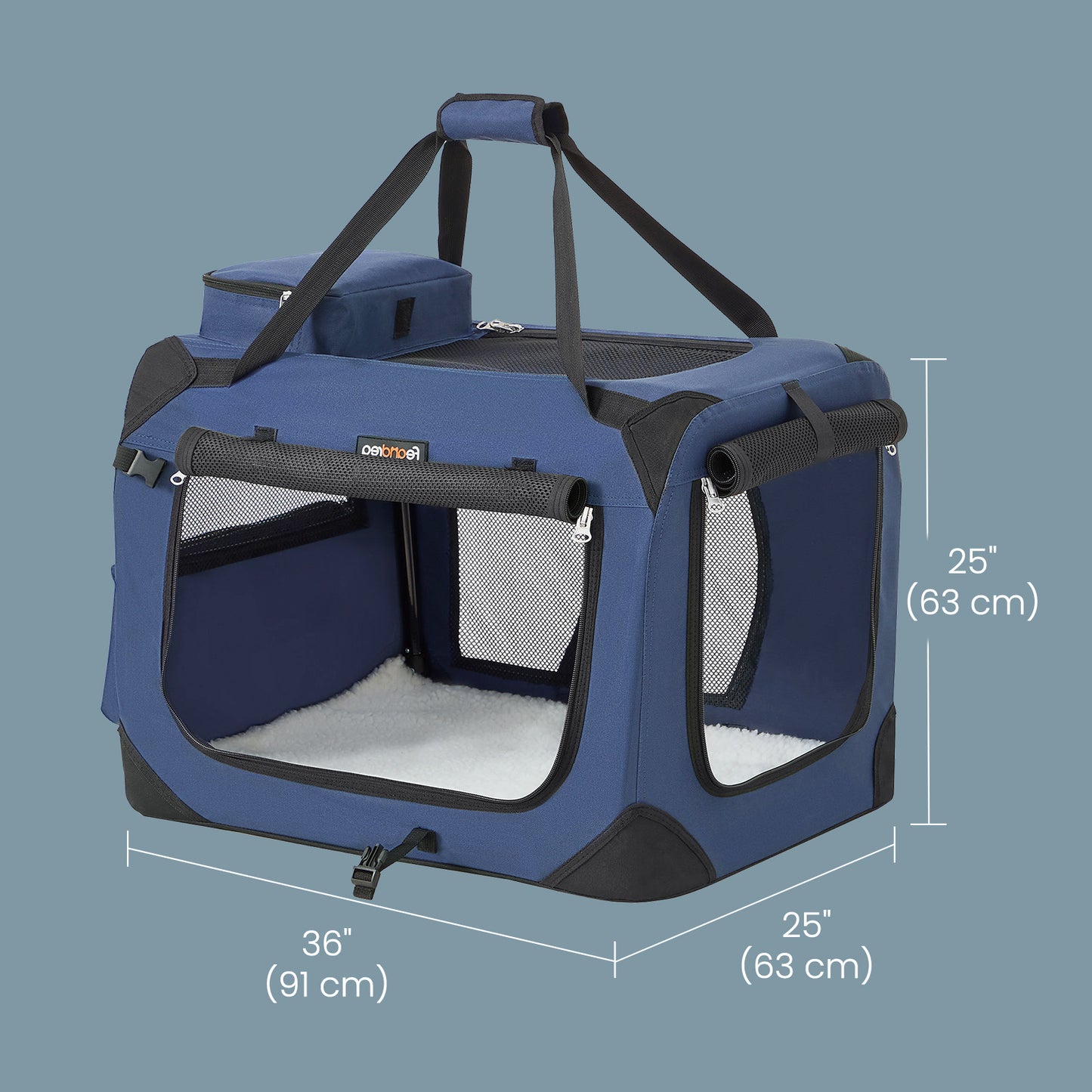 Cage de Transport Pliable en Tissu Oxford pour Chien