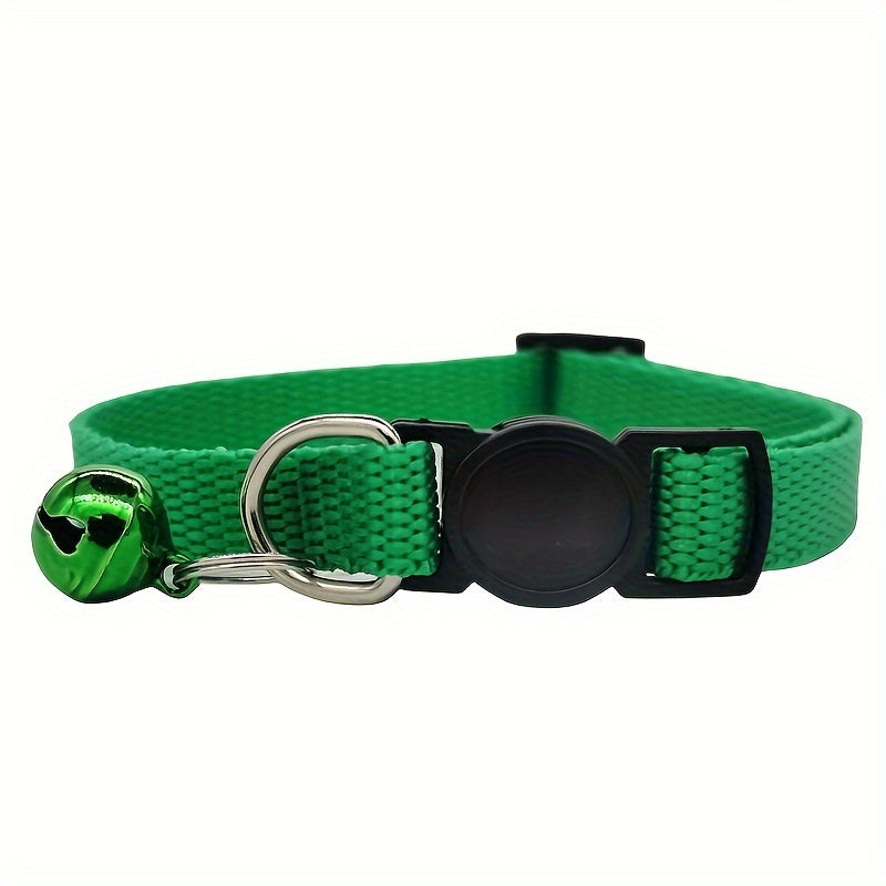 Collier Ajustable pour Chats avec Boucle de Sécurité et Clochette