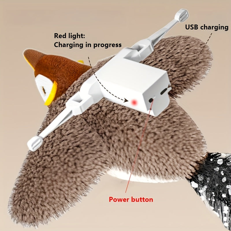 Oiseau Interactif Électrique Rechargeable pour Chat