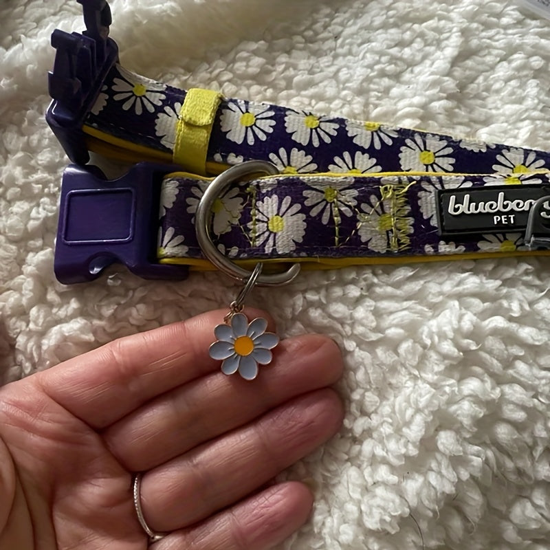 Médaillon Marguerite décoratif pour collier de Chien ou Chat