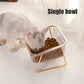 Gamelle Double Surélevée Transparente pour Chats – 15° Inclinée