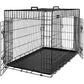 Cage Métallique Double Porte avec Séparation Amovible pour Chien