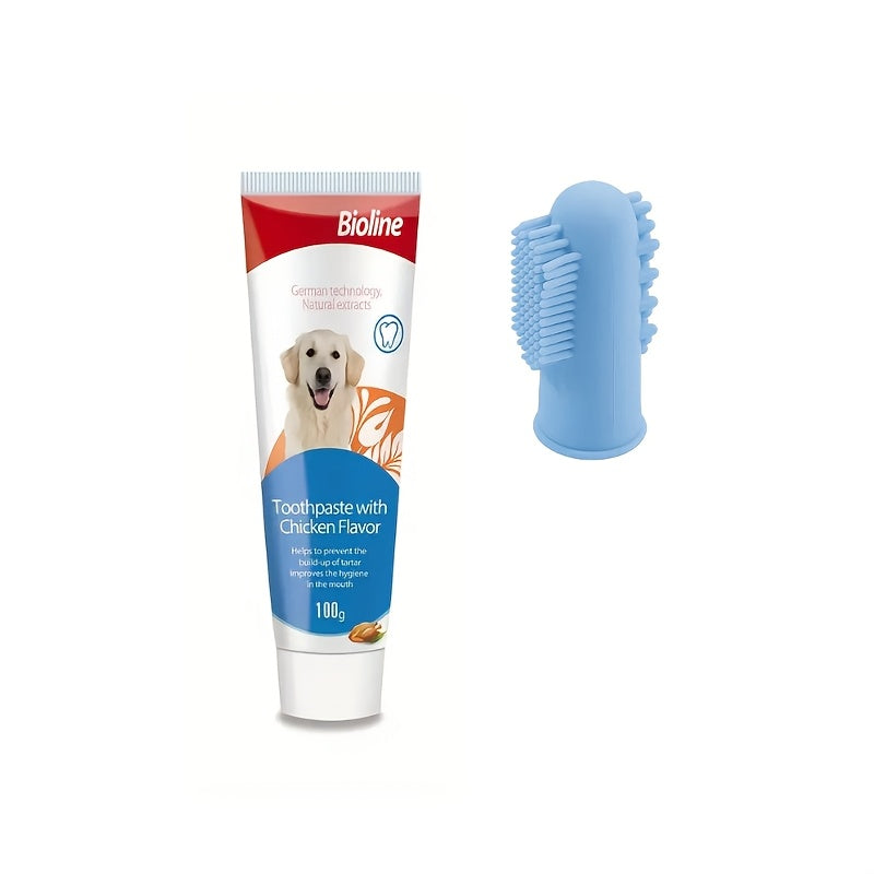 Kit Dentaire Silicone PetSmile avec Dentifrice Bioline