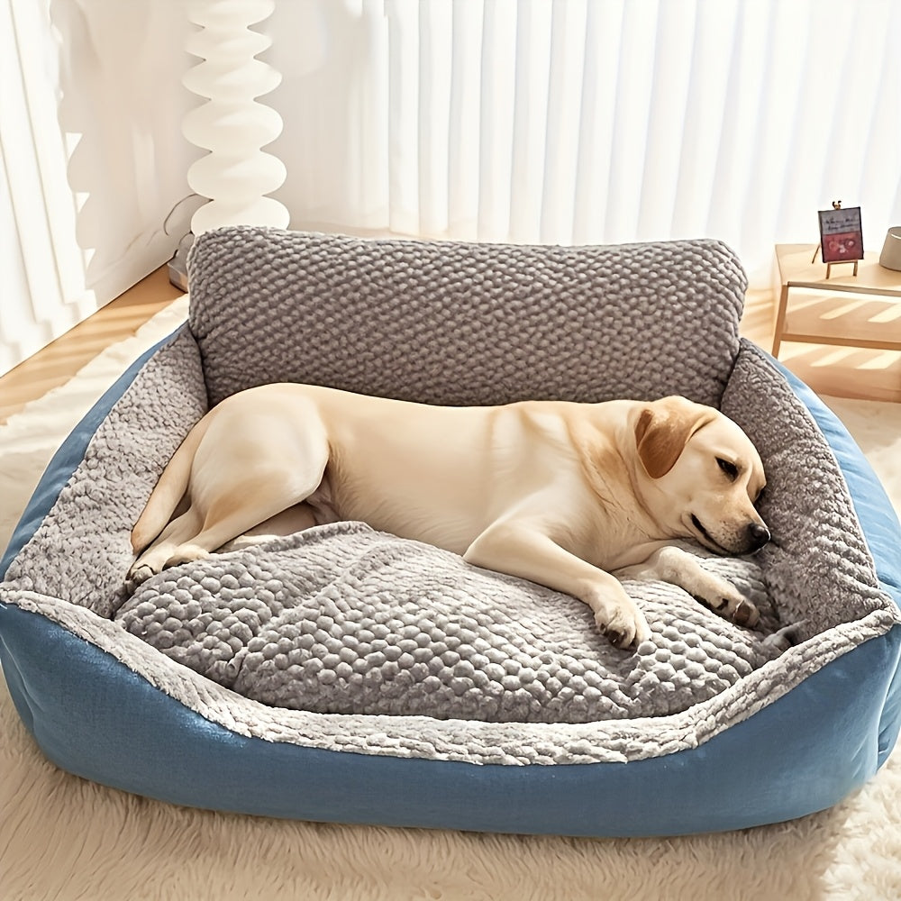 Canapé moelleux pour chien avec dossier surélevé