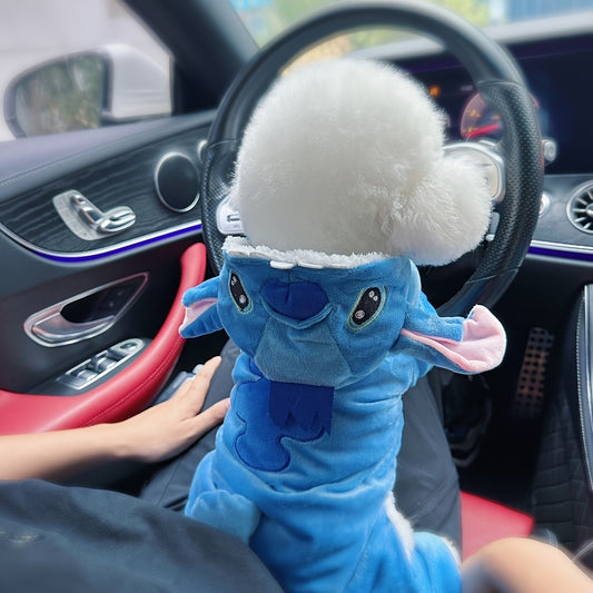 Costume Stitch Bleu pour Petits Chiens avec Capuche