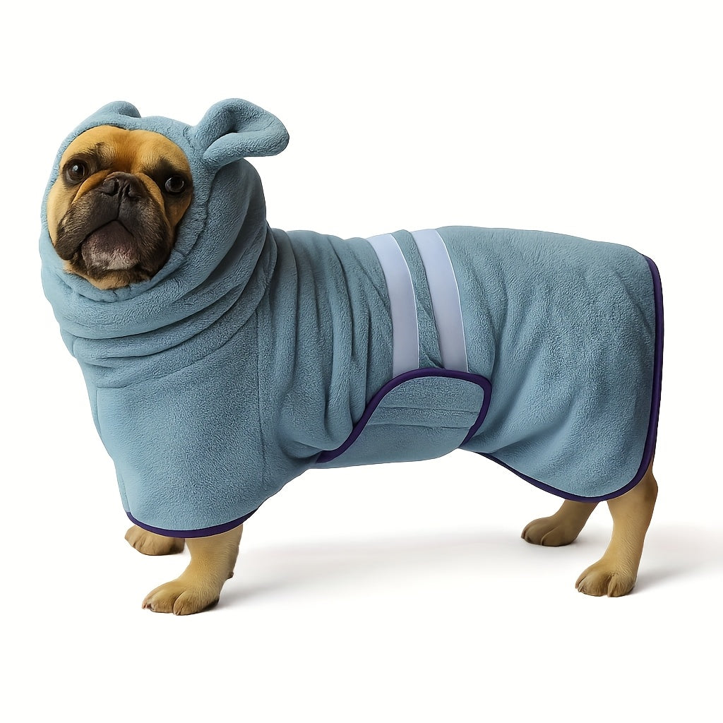 Peignoir de Bain Douillet à Capuche pour Chien