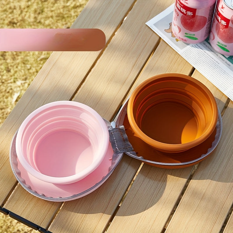 Gamelle double pliable en silicone pour voyage