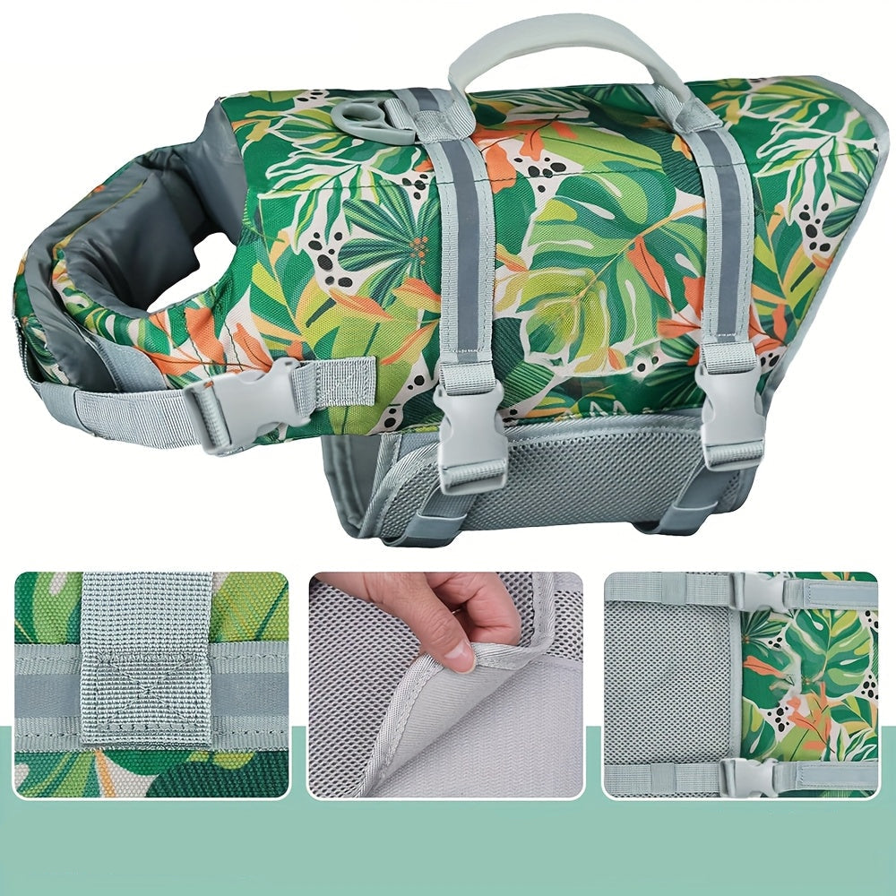 Gilet de Sauvetage Floral pour Chiens Toutes Tailles