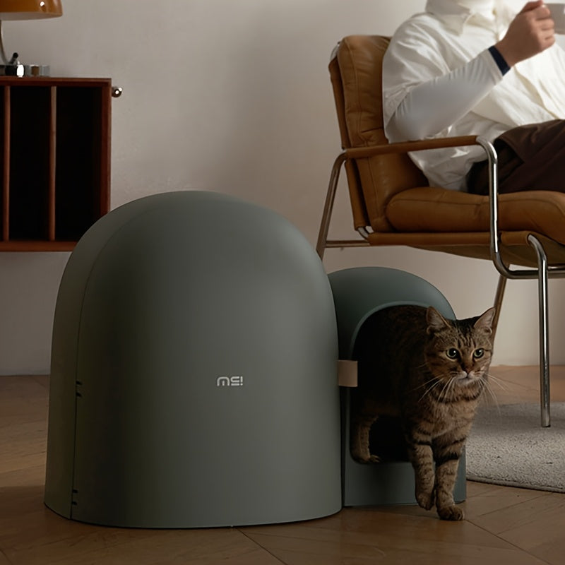 Bac à Litière Fermé avec Tiroir et Allée Anti-Sable