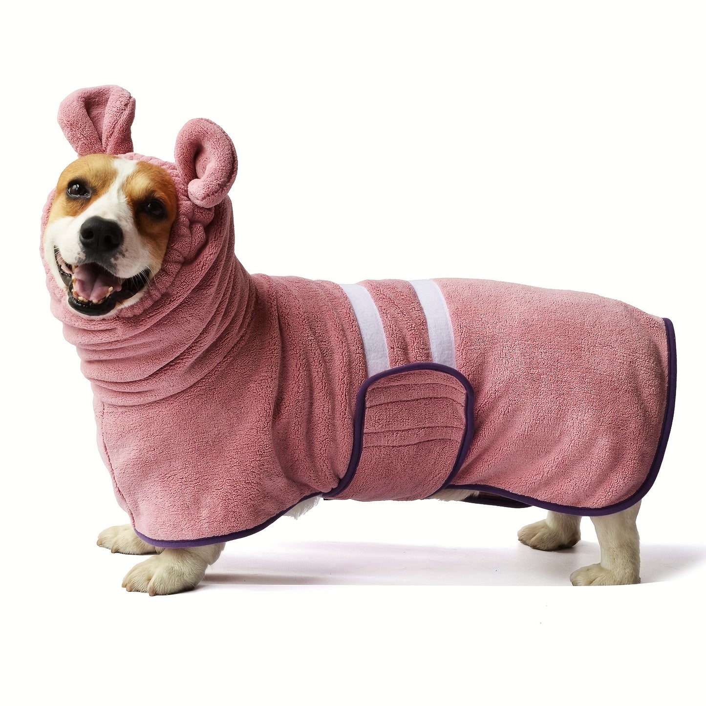 Peignoir de Bain Douillet à Capuche pour Chien