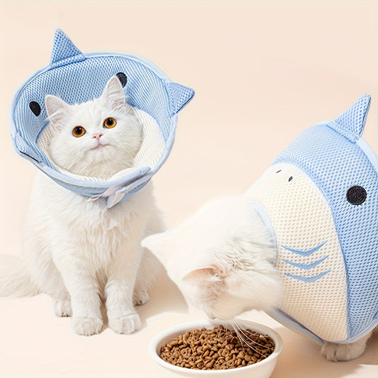 Collerette Requin Douce et Ajustable pour Chats
