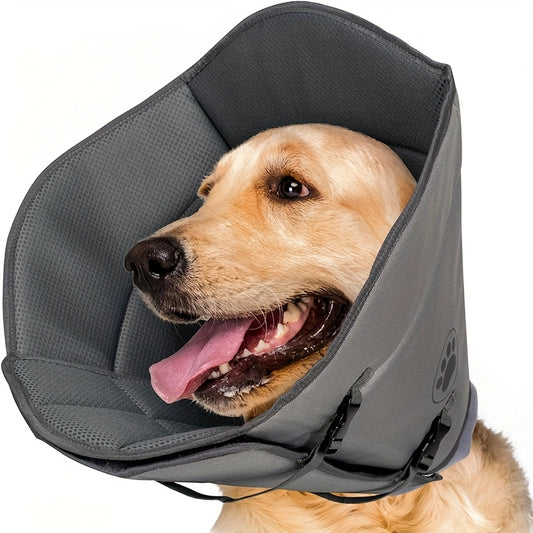 Collerette de Récupération pour Chien – Tissu Polyester Respirant avec Fermetures Réglables