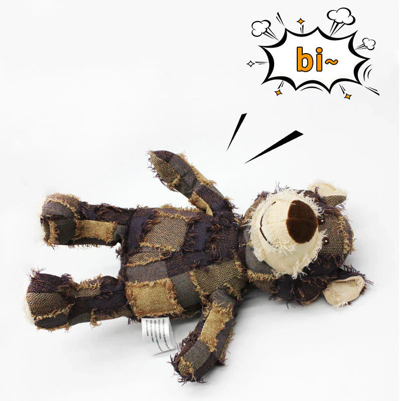 Jouet à mâcher en peluche pour chiens – Ours résistant