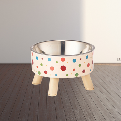 Gamelle surélevée en inox pour chien et chat