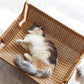 Canapé en rotin naturel pour petit chien ou chat