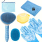 Kit de Toilettage 6-en-1 pour Chiens et Chats – Brosse, Gants, Serviette & Accessoires