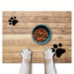 Tapis gamelle en diatomite effet bois pour chien et chat