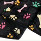 Couverture Polaire Noire à Motif Os & Pattes pour Animaux