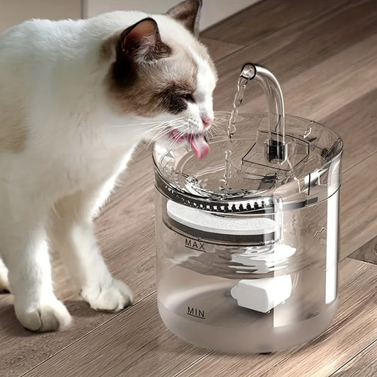Fontaine 1,8L USB transparente pour Chat & Chien avec double mode