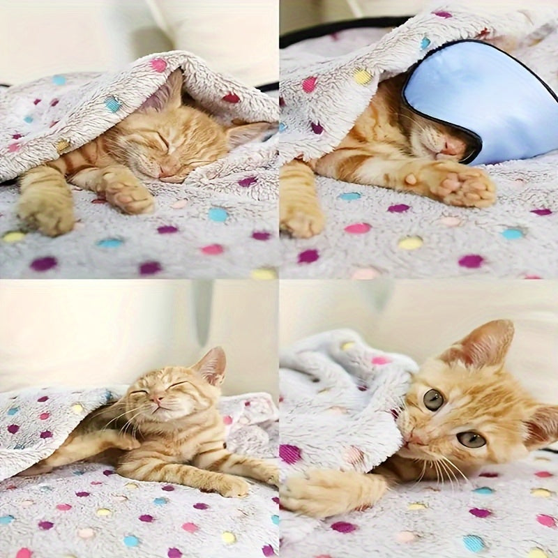 Couverture Douce à Pois Colorés pour Chien et Chat