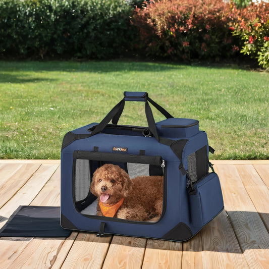 Cage de Transport Pliable en Tissu Oxford pour Chien