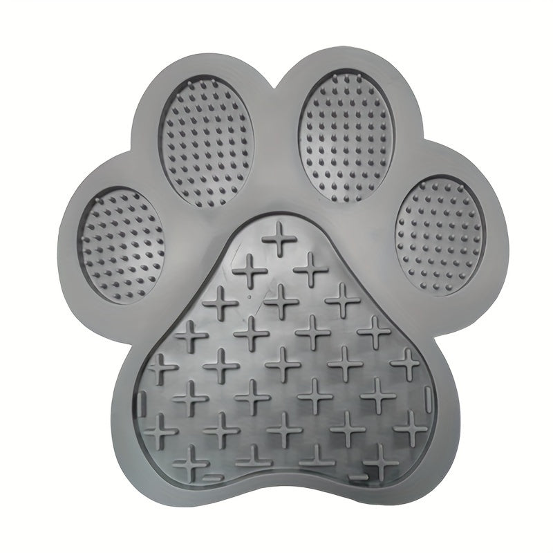 Tapis à Lécher en Forme de Patte Silicone Antidérapant pour Chien