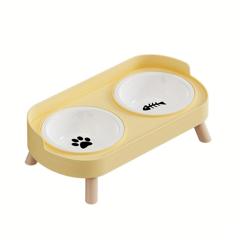 Gamelle Double Surélevée avec Pieds pour Chats et Chiens