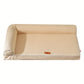 Lit Orthopédique en Tissu Respirant pour Chien, disponible en beige, gris ou vert