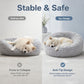 Panier apaisant rond pour grand chien, disponible en rose ou rose tendre