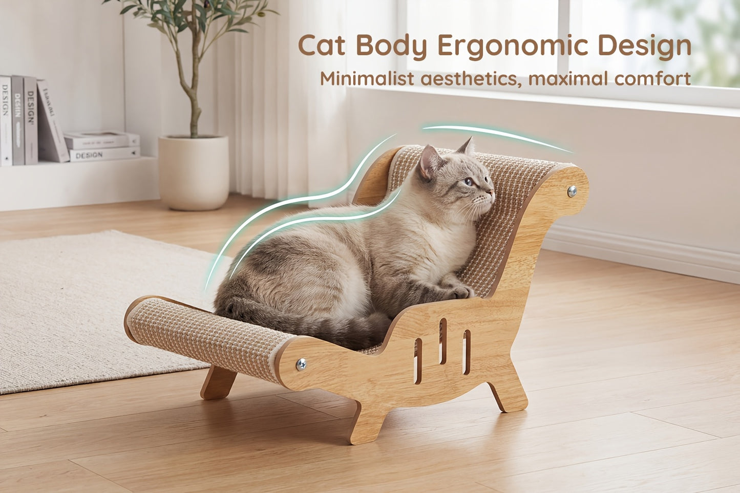 Chaise griffoir pour chat en corde de sisal, poteau, plan incliné ou tapis selon le modèle