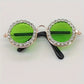 Lunettes Rondes à Strass pour Chats et Chiens