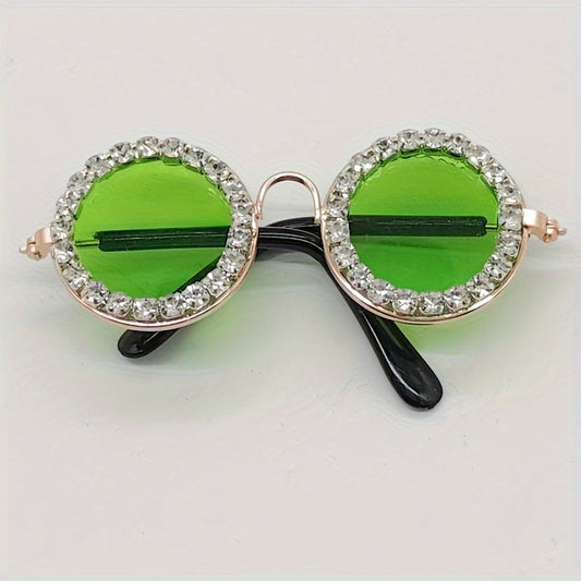 Lunettes Rondes à Strass pour Chats et Chiens