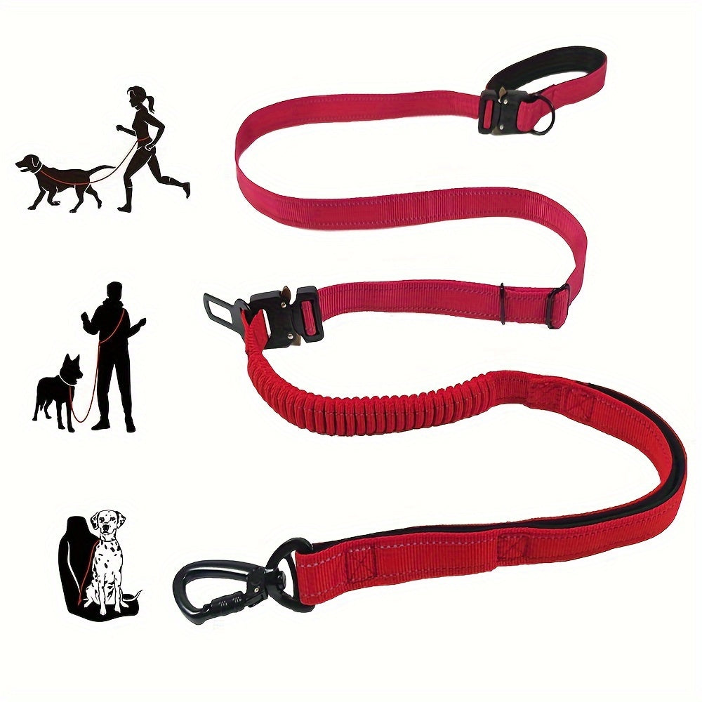 Laisse Mains Libres avec Boucle pour Voiture pour Chien