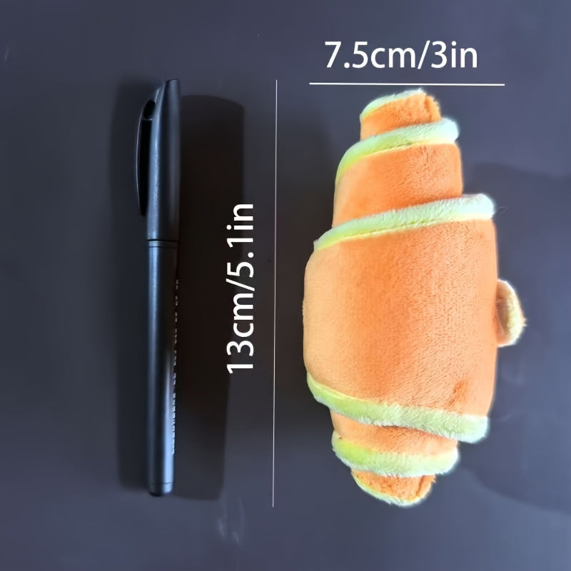 Jouet Croissant en Peluche avec Cache Friandises