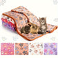Lot de 8 Couvertures Flanelle Motif Pattes pour Chiens et Chats