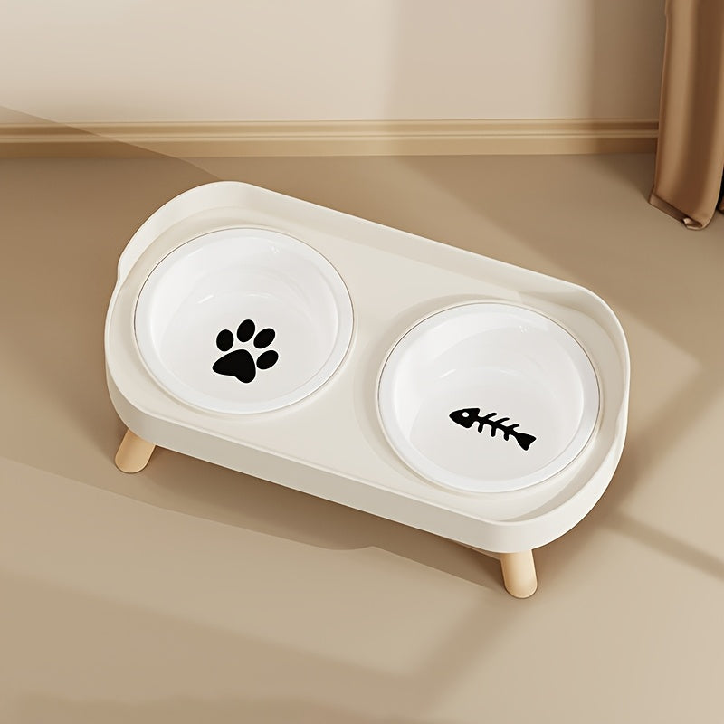 Gamelle Double Surélevée avec Pieds pour Chats et Chiens