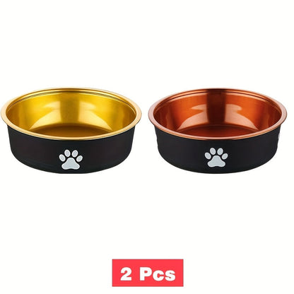 Lot de 2 gamelles inox antidérapantes pour chien