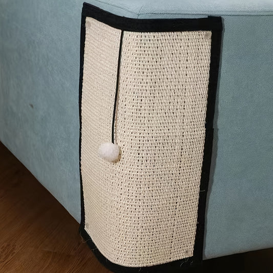 Protection de canapé en sisal anti dans un salon lumineux