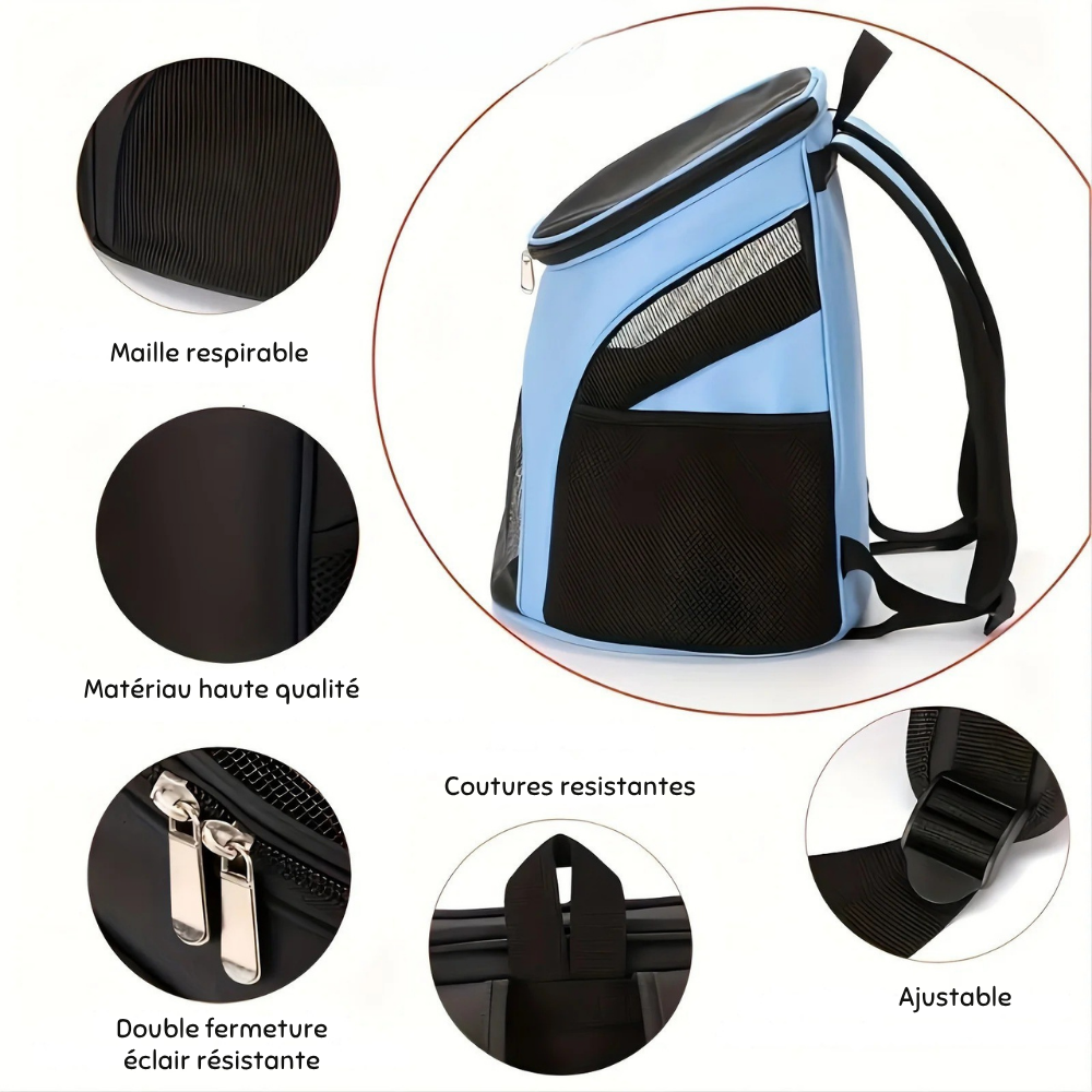 Sac à Dos de Transport Respirant pour Petits Chiens et Chats