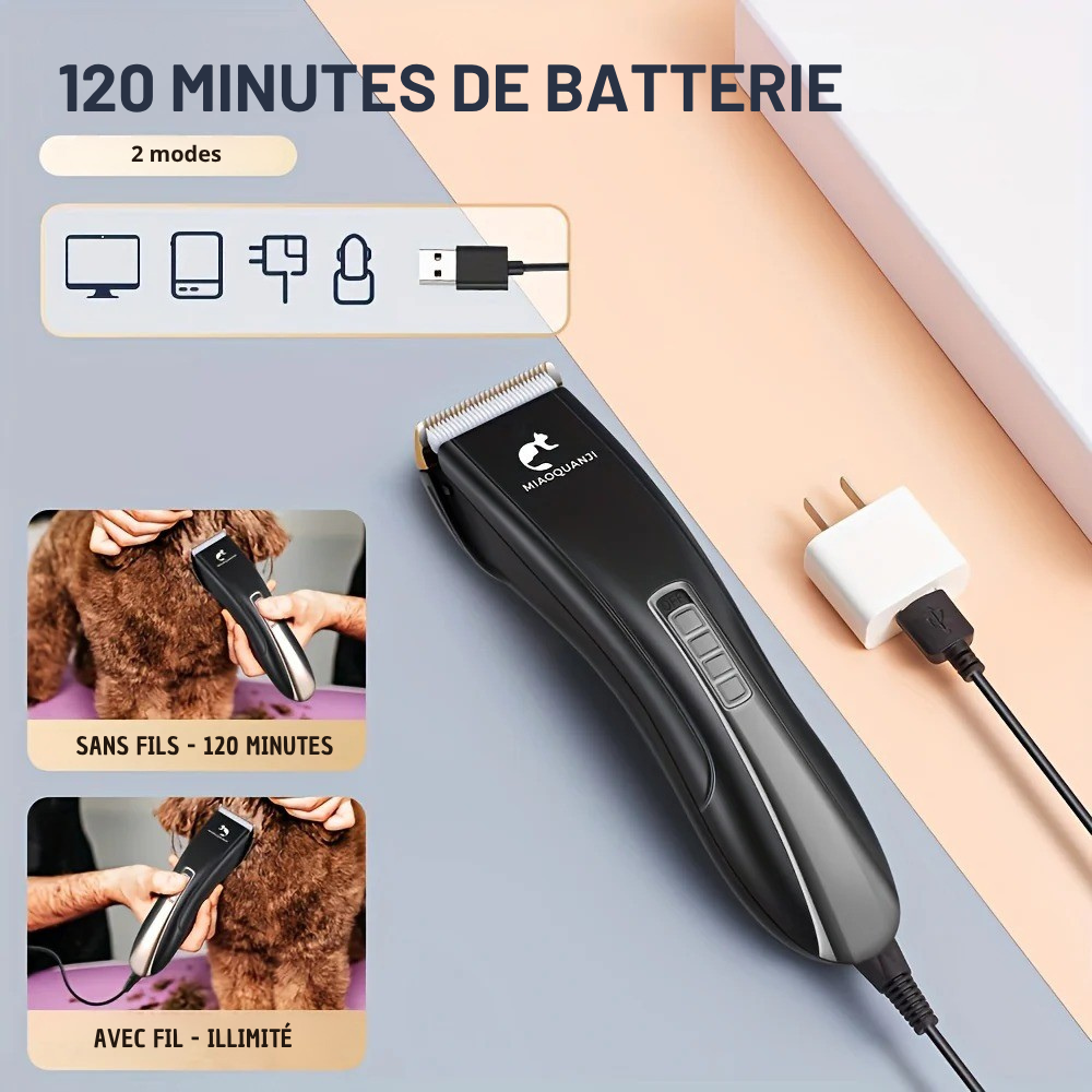 Tondeuse Électrique Egornomique pour Chiens et Chats