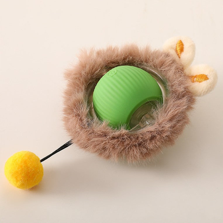 Balle interactive avec queue pour chat – Jeu stimulant et instinctif