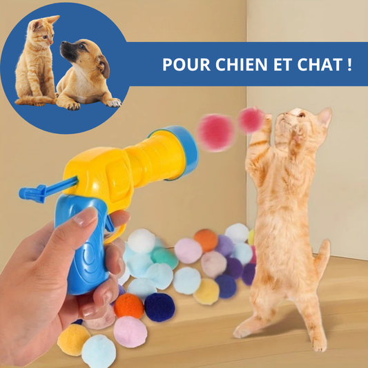 Lanceur de Balles en Peluche pour Chats et Chiens