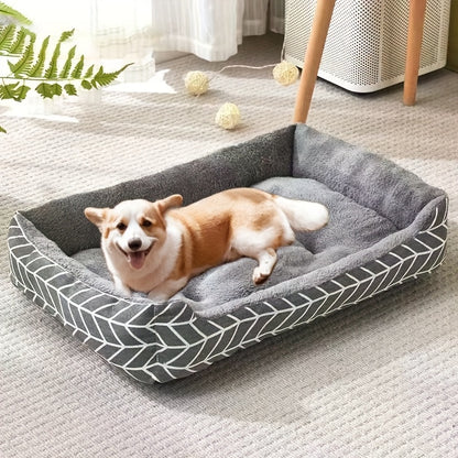 Lit rectangulaire tout confort pour chien et chat