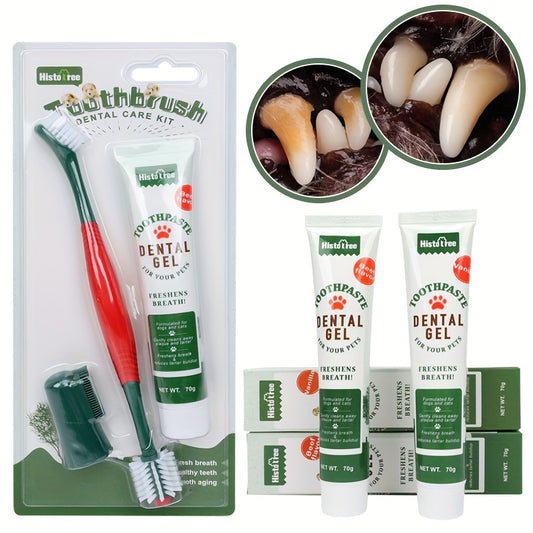 Kit de Dentifrice et Brosse à Dents pour Chiens
